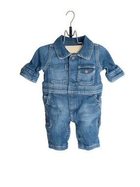 Gap Denim Utility Coverall Carpenter Romper 0-3 Months